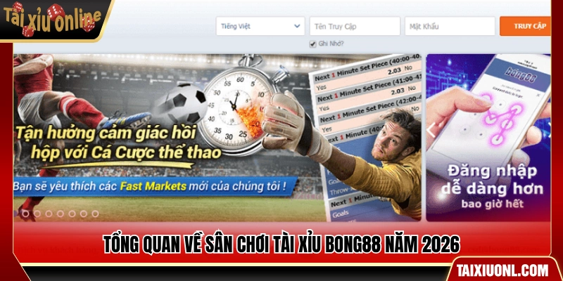 Khái quát hoạt động sảnh tài xỉu Bong88 trong năm 2026