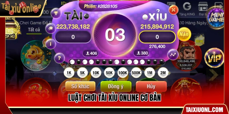 Quy tắc chơi tài xỉu online chi tiết 